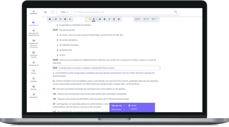 JurisHand Vade Mecum AI no desktop