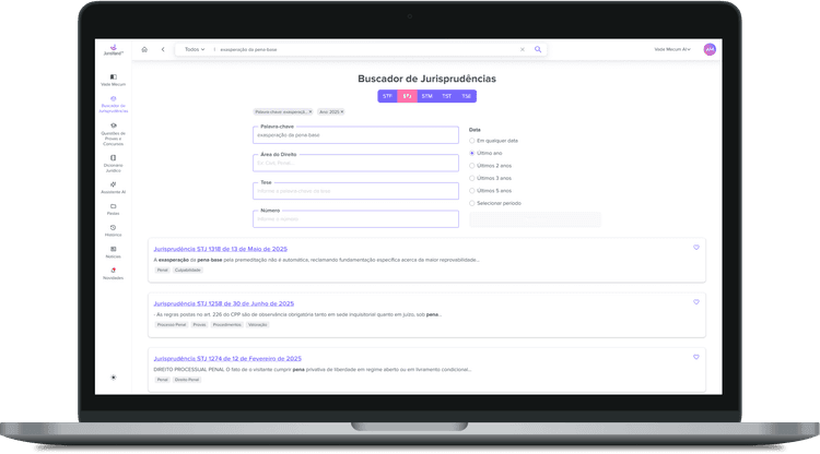 JurisHand Vade Mecum AI no desktop
