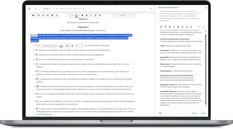 JurisHand Vade Mecum AI no desktop