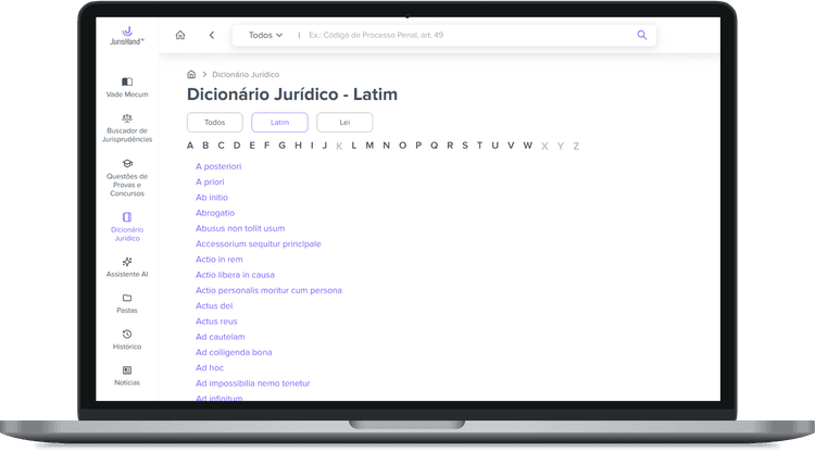 JurisHand Vade Mecum AI no desktop