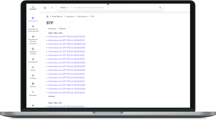 JurisHand Vade Mecum AI no desktop