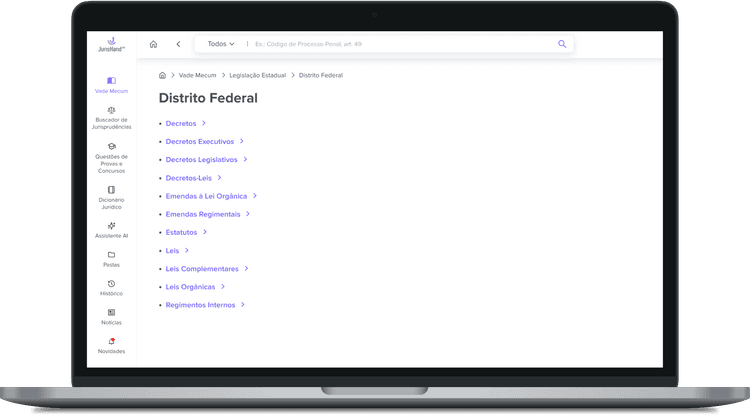 JurisHand Vade Mecum AI no desktop