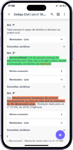 JurisHand Vade Mecum AI no celular