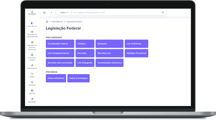 JurisHand Vade Mecum AI no desktop