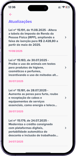 JurisHand Vade Mecum AI no celular