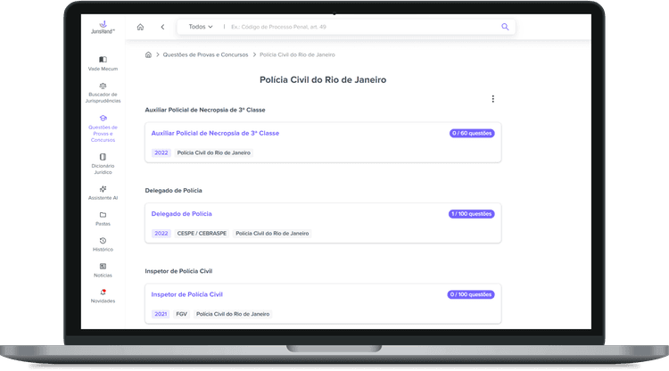 JurisHand Vade Mecum AI no desktop